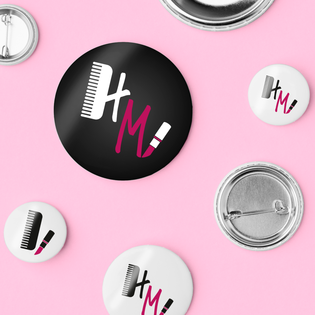 Responsives Design für einen Friseursalon mit umfangreichem Make Up Angebot. Hier sieht man die Kurzversion des Logos sowie die Reine Bild-Marke.