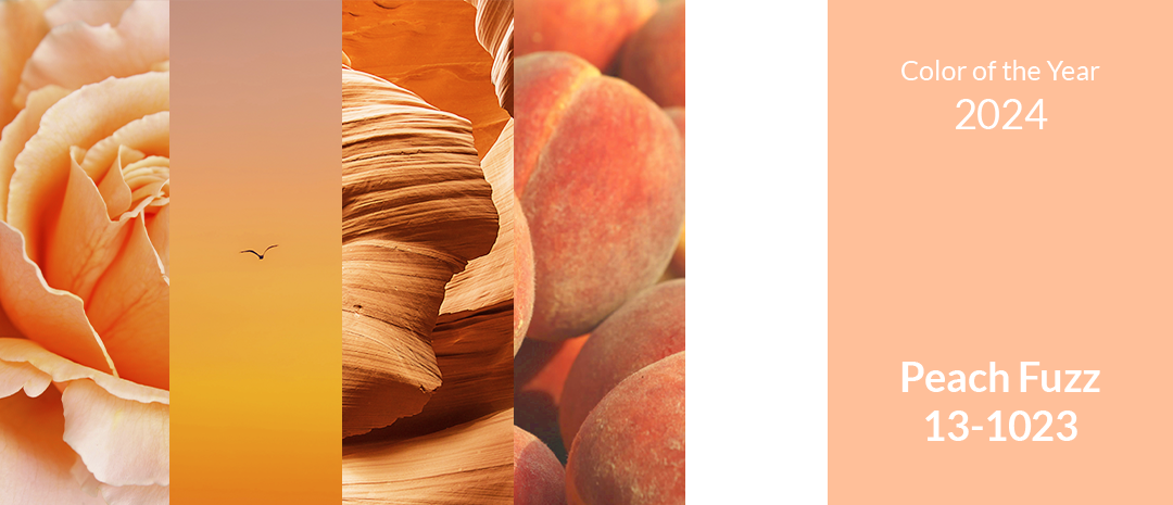 Die Pantone Trendfarbe 2024: Peach Fuzz (Moodbilder und Farbton)